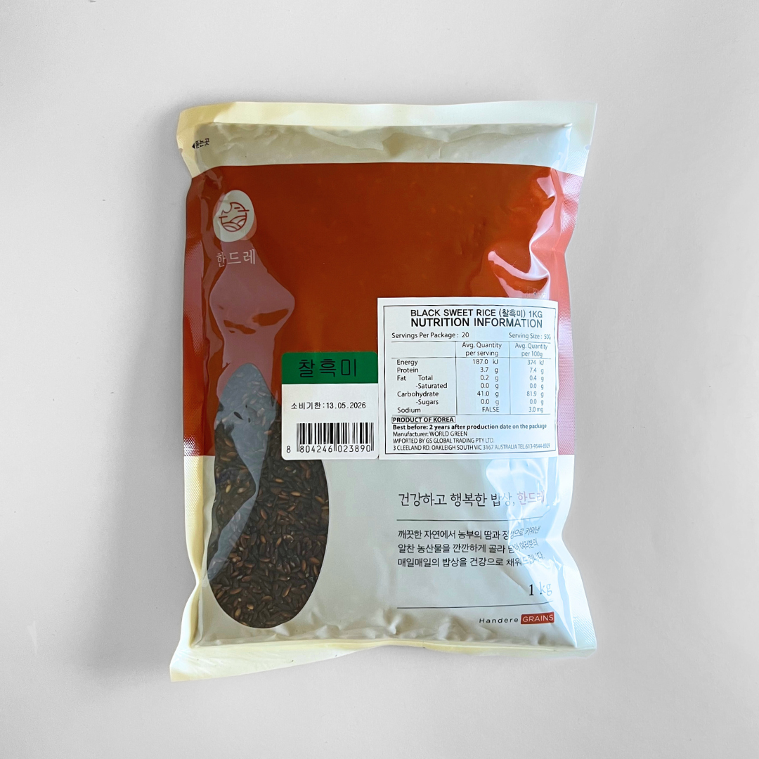 해들원 찰흑미 1kg(HDW 黑甜米 1kg)