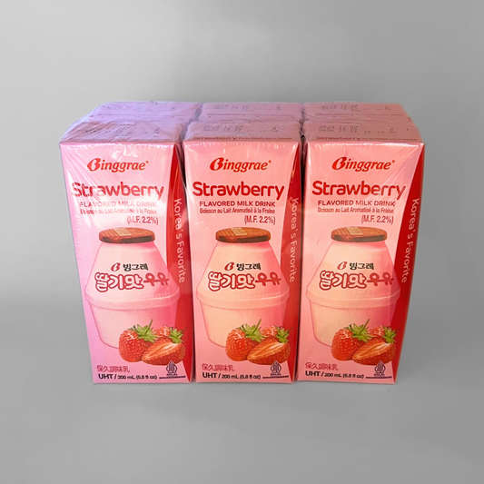 빙그레 딸기우유 200ml*6(BGR Strawberry Milk 200ml*6)[MULTI]