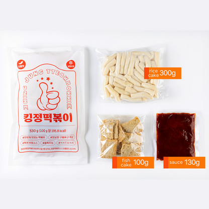 킹정 떡볶 Been 보통맛 530G(KJ 炒年糕 原味 530G)