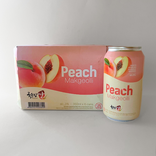 국순당 복숭아막걸리캔 350ml*6(KSD Rice Wine Peach Can 350ml*6)[MULTI]