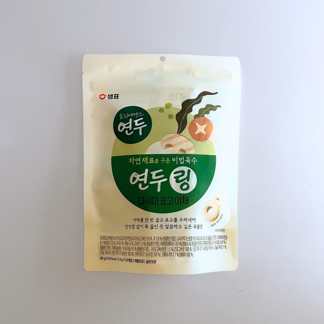 샘표 연두링 다시마표고야채 80G(SP YONDU COIN KELP,SHITAKE,VEGE BROTH)