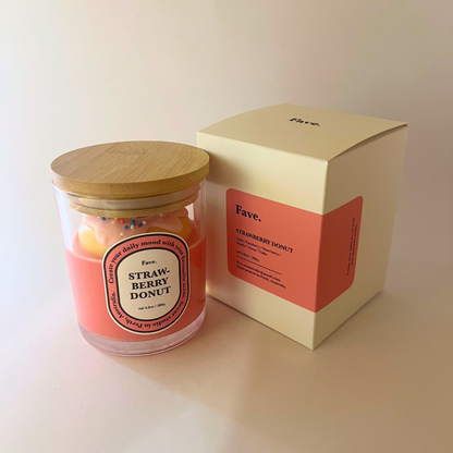 수피아 향초 글라스 FAVE - 딸기도넛(Sufia Candle Glass FAVE - STRAWBERRY DONUT)