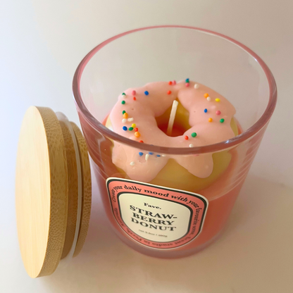 수피아 향초 글라스 FAVE - 딸기도넛(Sufia Candle Glass FAVE - STRAWBERRY DONUT)
